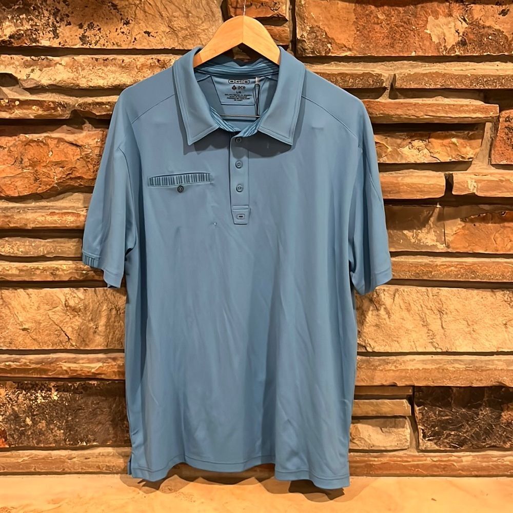 OGIO Ace Collection Duncan Deep Water Blue Polo